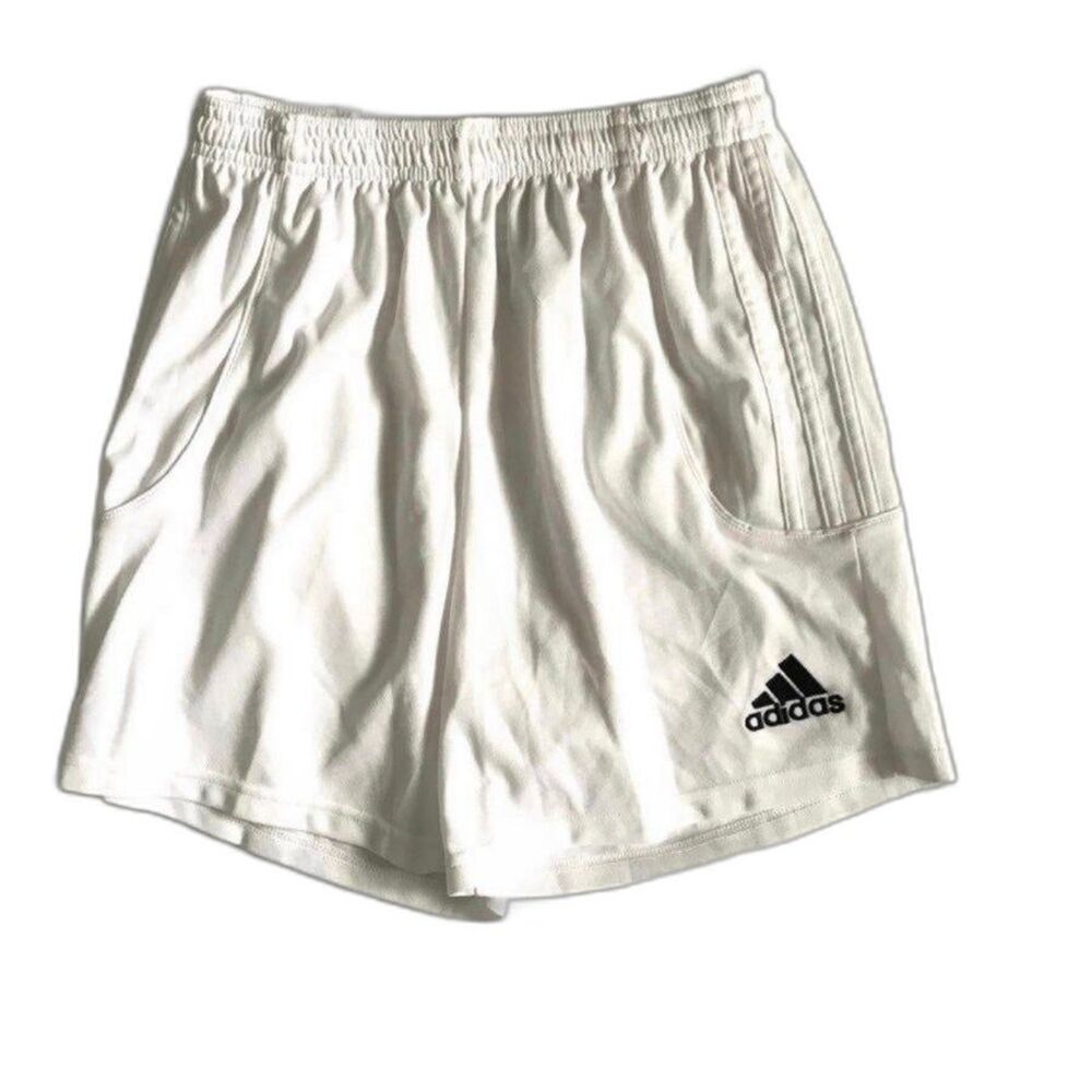 Adidas Climalite Youth Soccer Shorts White Youth Large YL Kids Girl Boy 6" Logo